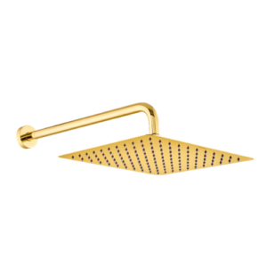 300x300mm Square Rain Shower with Wall Arm Gold Finish Ahmedabad